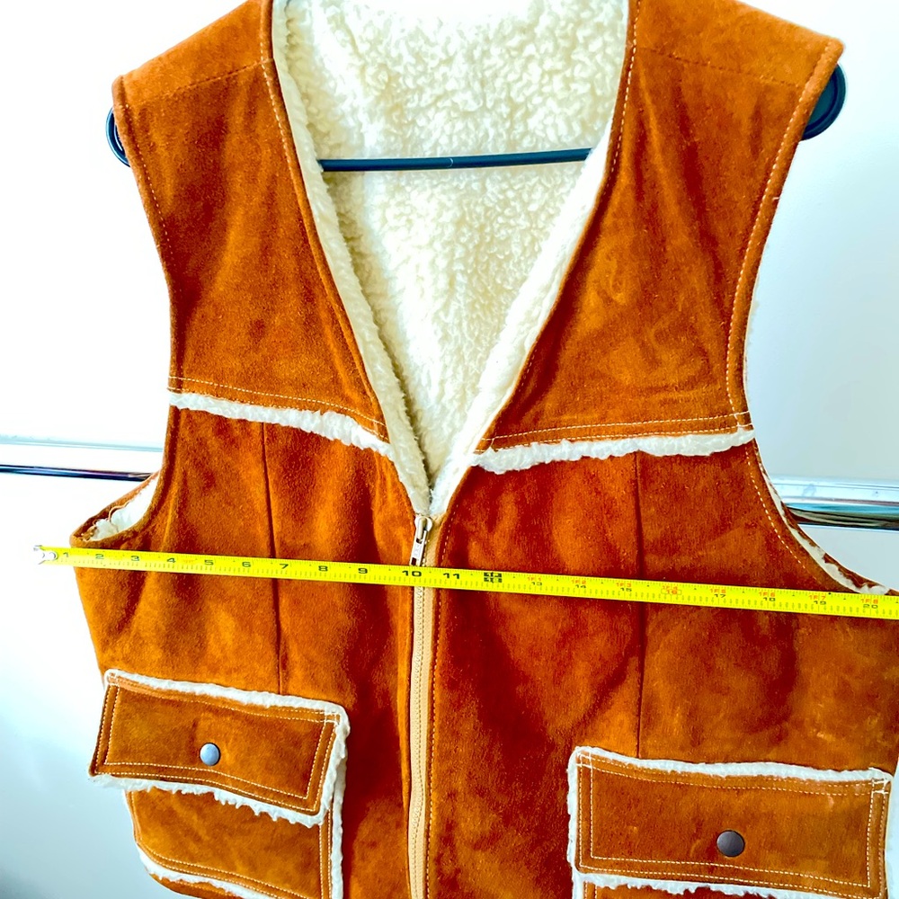 Authentic handmade sheepskin and leather vest